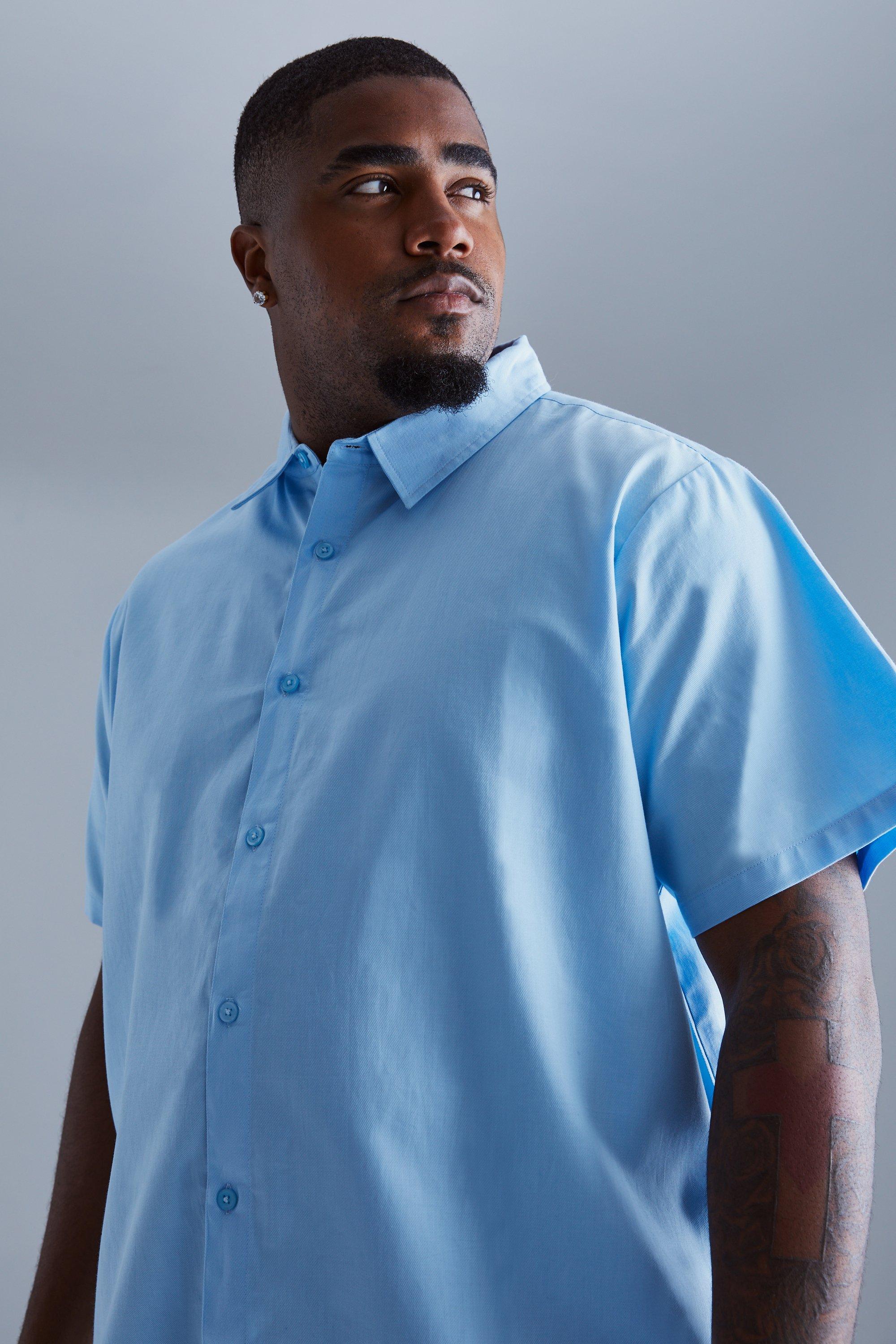 Baby blue short sleeve on sale shirt